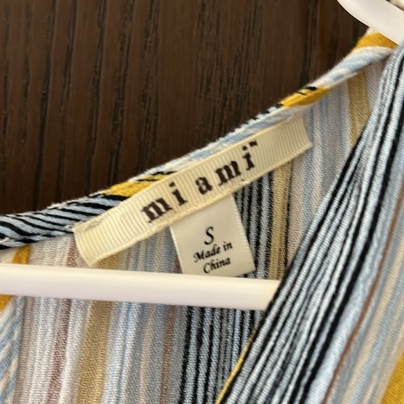 Mi Ami short sleeved striped jumpsuit Size Small - Picture 2 of 11